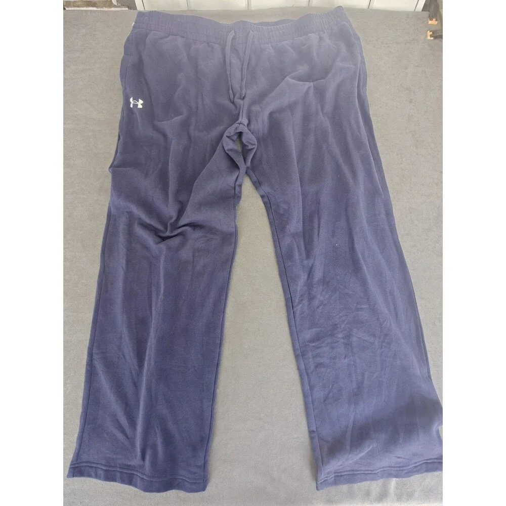 Under Armour Rival Fleece Pants Men's 4XL Blue Drawstring Sweatpants NWT